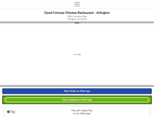 Tablet Screenshot of goodfortunearlington.com